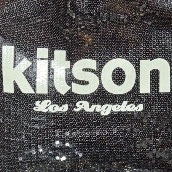 Kitson Los Angeles Black Sequin Tote Bag 22” x 19” x 3” NWOT - Picture 16 of 16